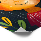 Poster Diverse Happy Children Floral Pattern Illustration (Coin)