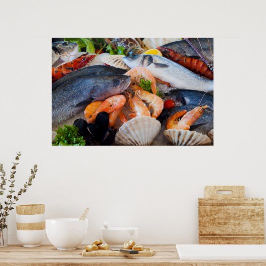 Poster Diverses crustacés (Cuisine)