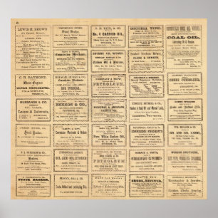 Poster Diverses publicités pétrolières