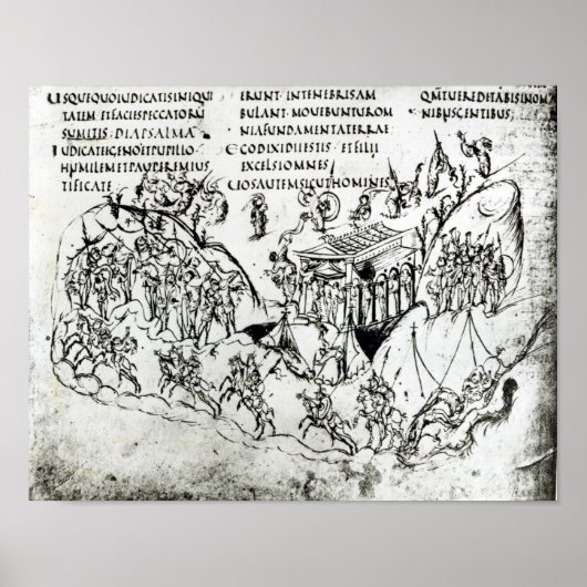 Poster Diverses scènes illustrant un psaume 2 (Devant)