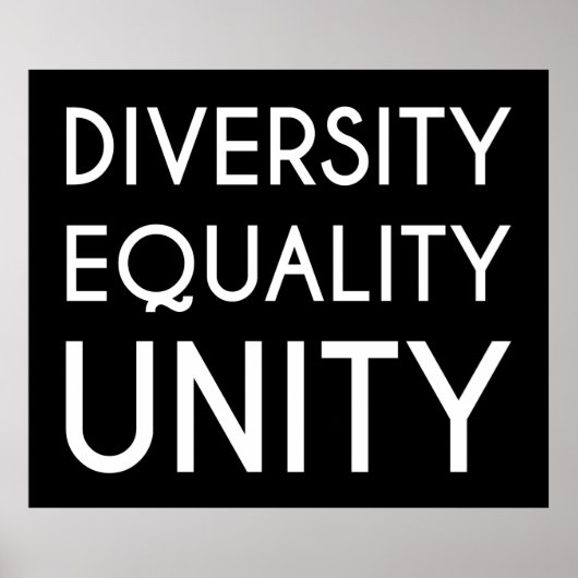 Poster Diversité, égalité, unité (Devant)