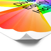 Poster Diversité Équité Inclusion avec la colombe de paix (Coin)