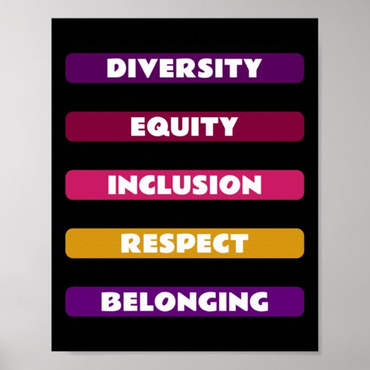 Poster Diversité Équité Inclusion Respect Appartenance Pa (Devant)