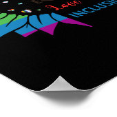 Poster Diversité Paix Équité Amour Inclusion - Rainbow Su (Coin)