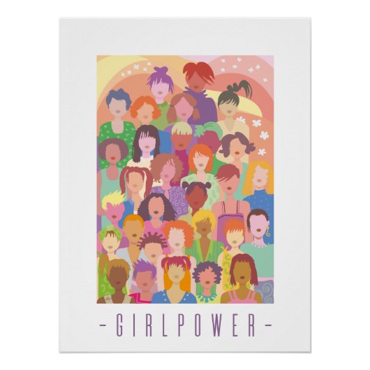 poster diversity "girlpower'  perfect poster (Voorkant)