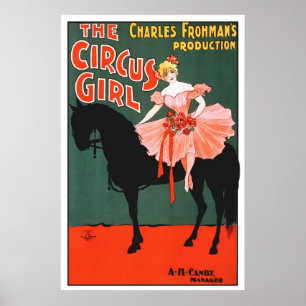 Poster Divertissement classique rétro cirque vintage