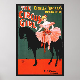 Poster Divertissement classique rétro cirque vintage