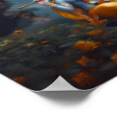 Poster Divine Bleu Lord Krishna Art (Coin)