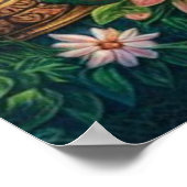 Poster Divine Blue Krishna Flute Art (Coin)