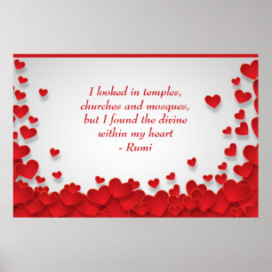 Poster Divine dans mon coeur Amour & Citation Spirituelle