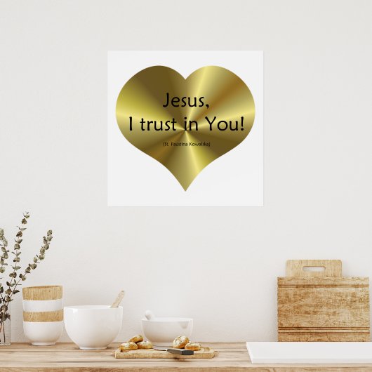 Poster Divine Mercy - "Jesus I trust in You " (Cuisine)