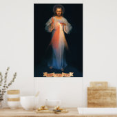 Poster Divine Mercy, St. Faustina, Jesus I Trust in You (Cuisine)