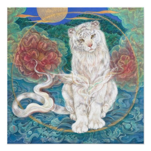 Poster Divine White Tiger of the Moonlit Ring (Devant)