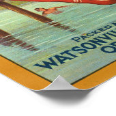 Poster Diving Girl California Apple Fruit Crate Étiquette (Coin)