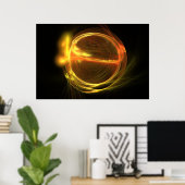 Poster division de l'atome (Bureau à domicile)