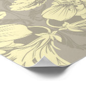 Poster d'ivoire et de fleurs grises (Coin)