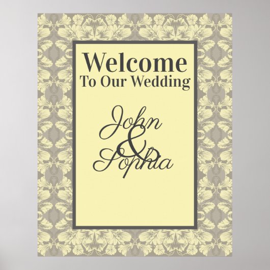 Poster d'ivoire et de fleurs grises (Devant)