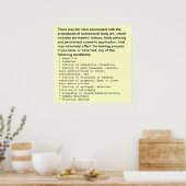 Poster Divulgation d'art corporel (Cuisine)