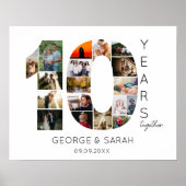 Poster Dix ans ensemble Anniversaire de mariage 18 Photo (Devant)