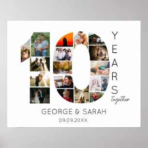 Poster dix ans ensemble Mariage Anniversaire 18 Photo