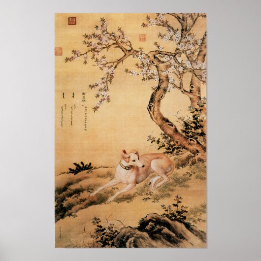 Poster Dix Chiens primés - Loup Shanxing (lévriers chinoi (Devant)