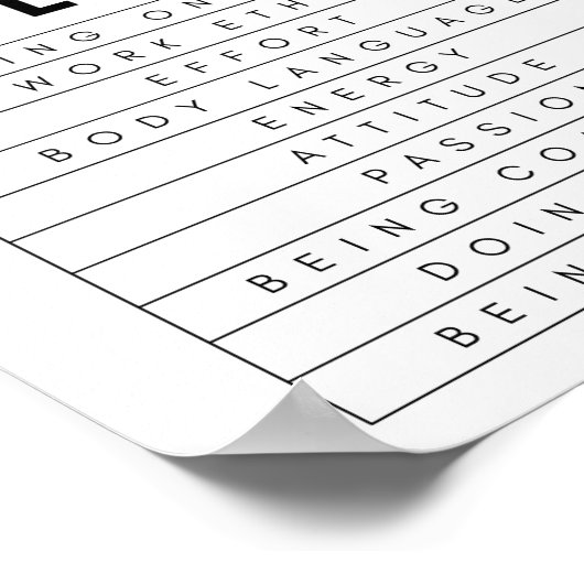 Poster Dix Choses Qui Nécessitent Zéro Talent (Coin)