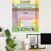 Poster Dix commandements (Bureau à domicile)
