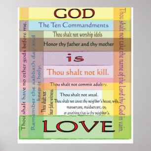 Poster Dix commandements