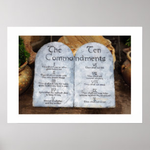 Poster Dix commandements