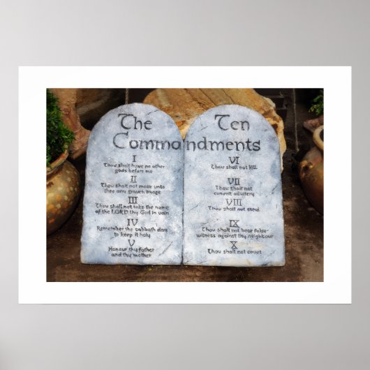 Poster Dix commandements (Devant)
