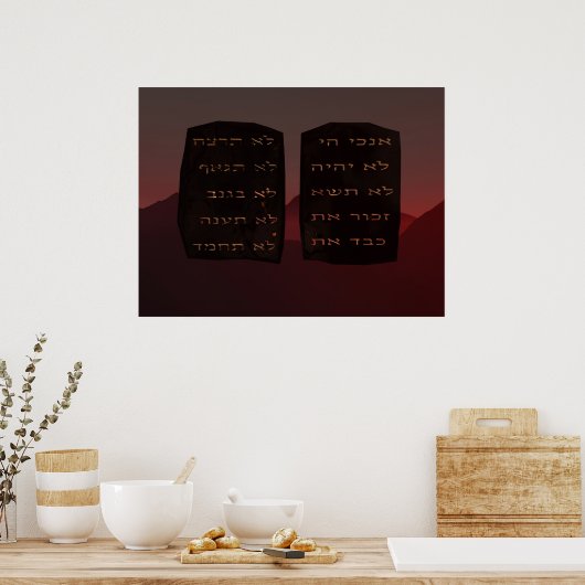 Poster Dix commandements (Cuisine)