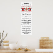 Poster Dix commandements amérindiens (Cuisine)