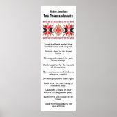 Poster Dix commandements amérindiens (Devant)