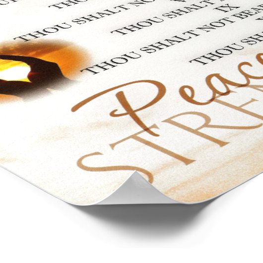 Poster Dix commandements avec coucher de soleil dans les  (Coin)