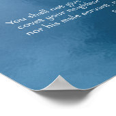Poster Dix Commandements Bleu (Coin)