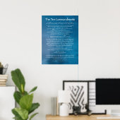 Poster Dix Commandements Bleu (Bureau à domicile)