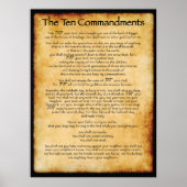 Poster Dix commandements - Brown (Devant)