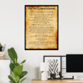 Poster Dix commandements - Brown (Bureau à domicile)