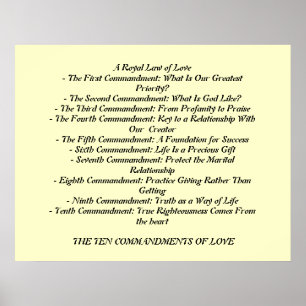 Poster DIX COMMANDEMENTS D'AMOUR...affiche