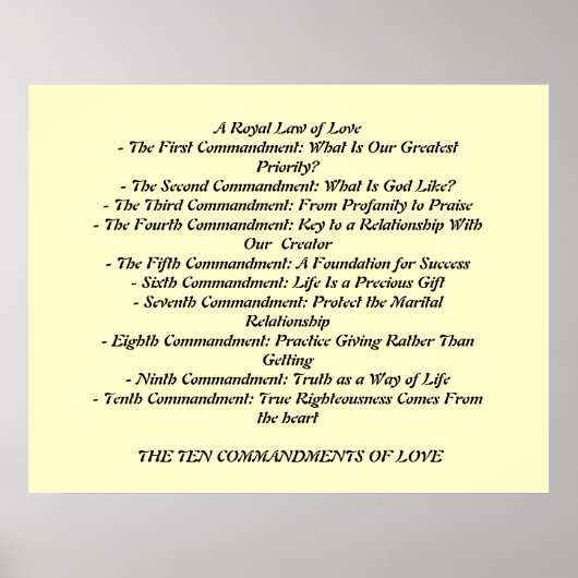 Poster DIX COMMANDEMENTS D'AMOUR...affiche (Devant)