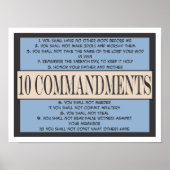 Poster Dix commandements de la Bible (Devant)