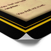 Poster Dix commandements en art de la toile en hébreu et (Coin)