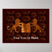 Poster Dix commandements et lions (Devant)