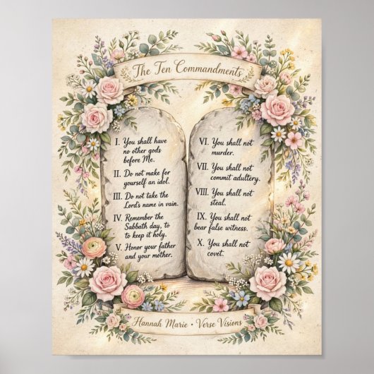 Poster Dix Commandements Floraux (Devant)