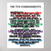 Poster Dix commandements simultanément (Devant)