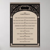 Poster Dix commandements sur Parchment Arch Scroll Art Dé (Devant)