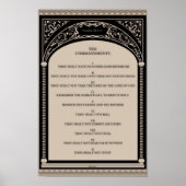 Poster Dix commandements sur Parchment Arch Scroll Art Dé (Devant)