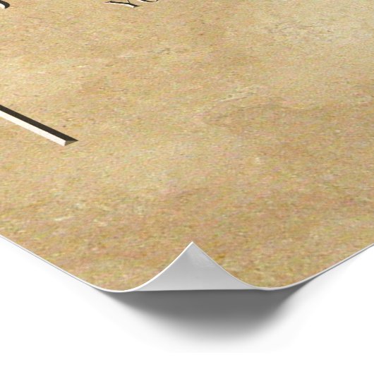 Poster Dix commandements sur Travertine Tiles (Coin)