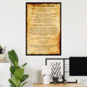 Poster Dix commandements XL Brown (Bureau à domicile)