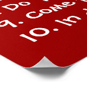 Poster Dix conseils pour une grande qualité (Coin)